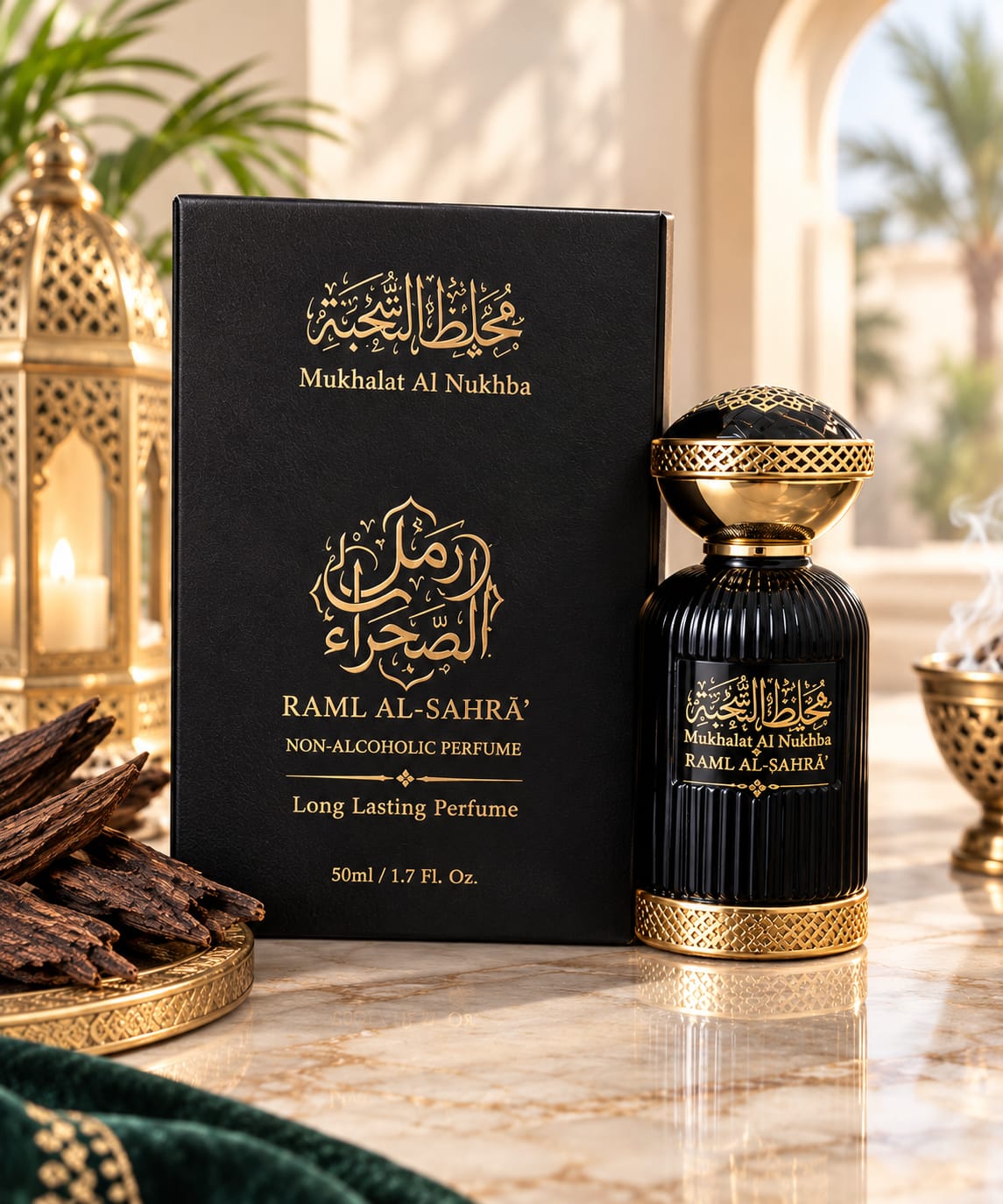 𝗠𝗨𝗞𝗛𝗔𝗟𝗔𝗧 𝗔𝗟 𝗡𝗨𝗞𝗛𝗕𝗔 Non-Alcoholic Perfume Spray 50ml مُخَلَّطُ النُّخْبَة